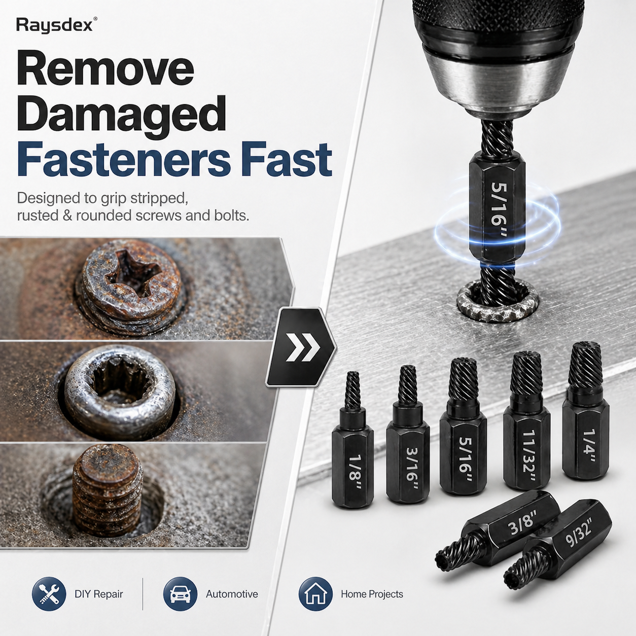10-Piece Damaged Screw Extractor Set