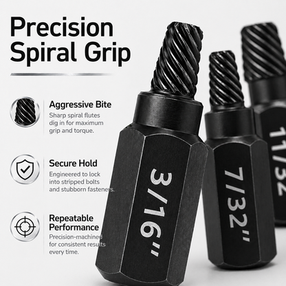 10-Piece Damaged Screw Extractor Set